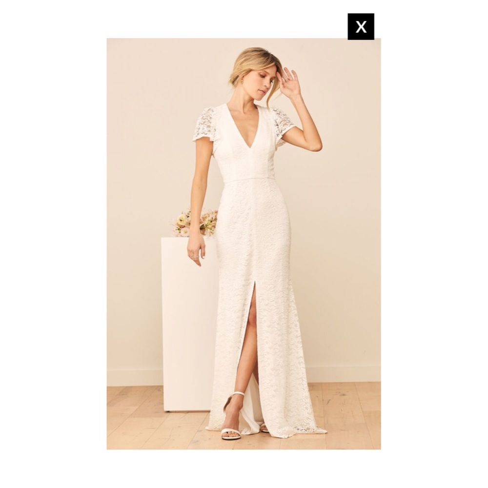 Lulus “Your Hand In Mine” White Lace Maxi Dress